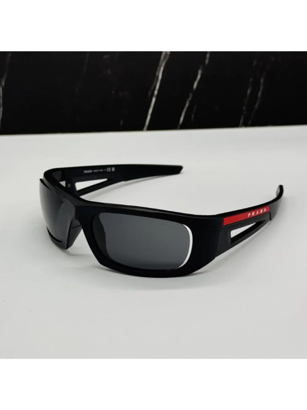 Prada Linea Rossa PS02YS 1BO06F Unisex Black Gray Sport Sunglasses Authentic NEW